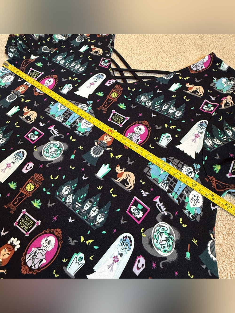 Disney Haunted Mansion maruyama 50th anniversary women’s top size Large EUC cute - Picture 5 of 11